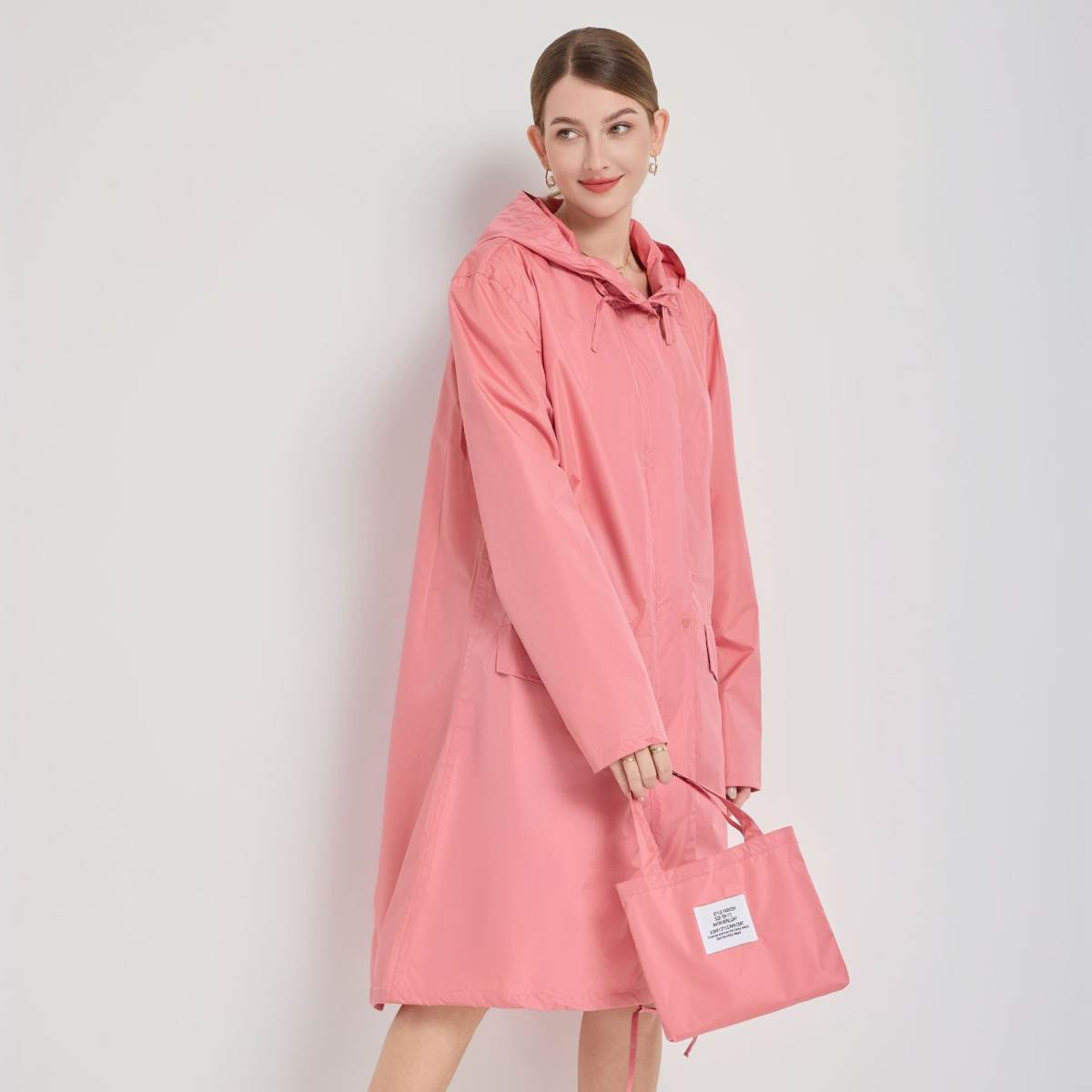 Korean-style Windproof Travel Raincoat For Women