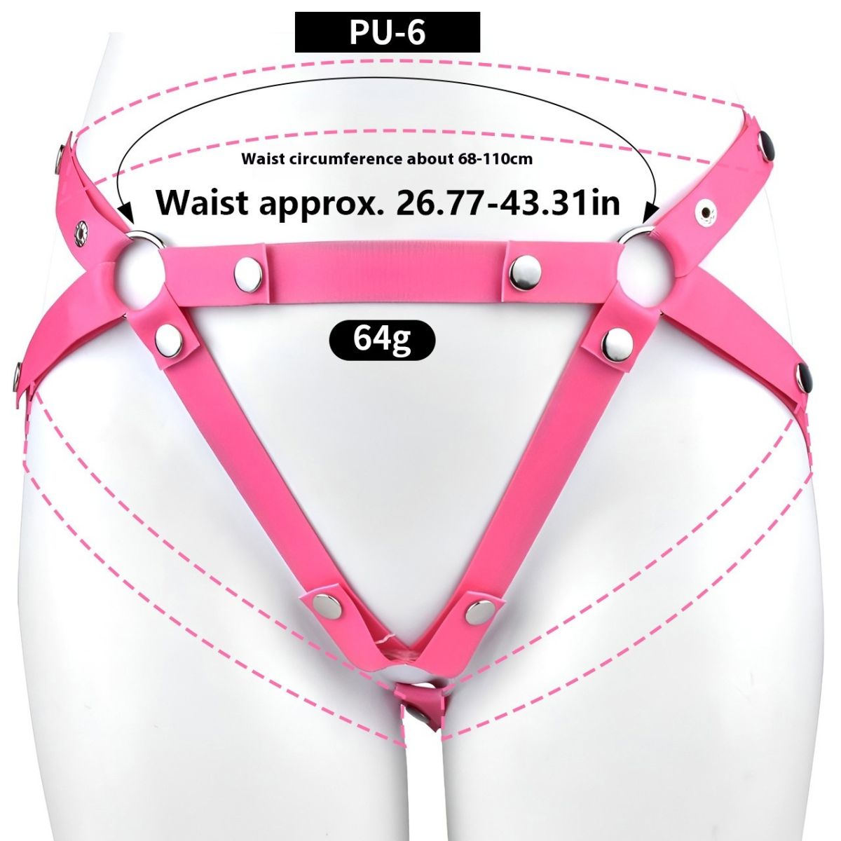 Outward Wearing Accessories With Elastic Buttons, Adjustable Elastic Band, Chastity Lock