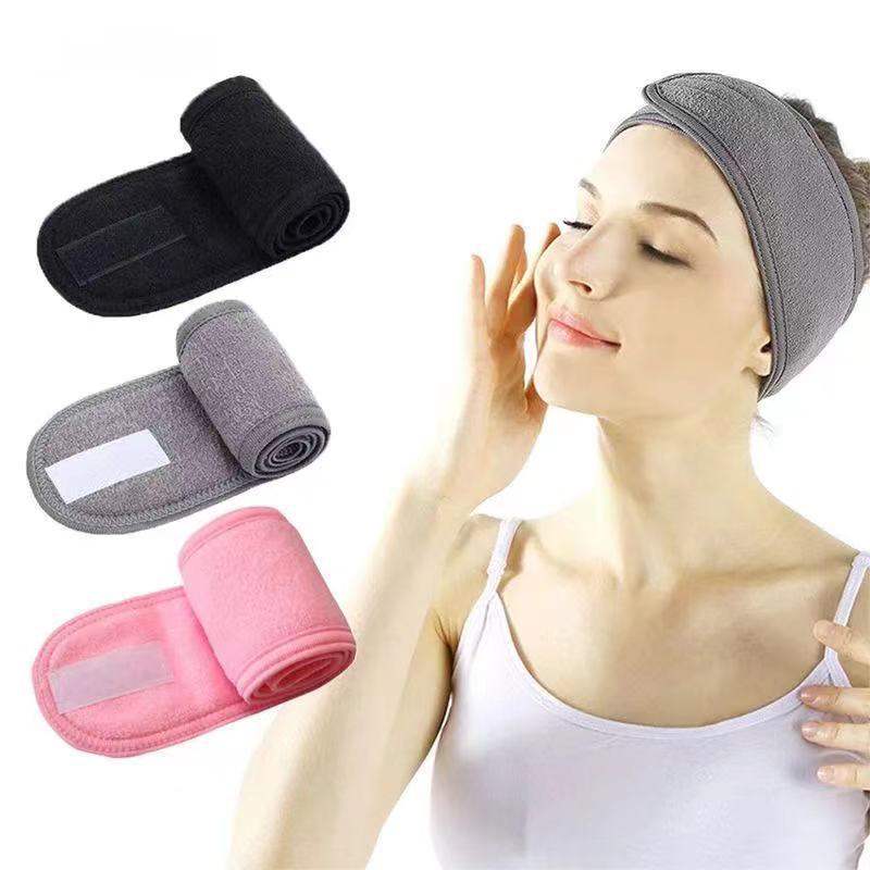 Velcro Sports Face Wash Makeup Double-layer Headband
