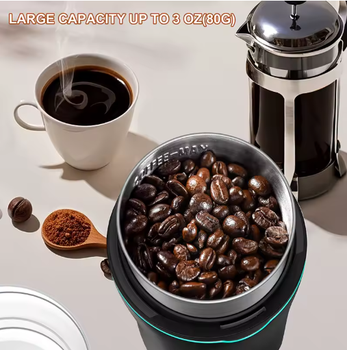Professional Coffee Grinder With Removable Stainless Steel Cup Coffee Beans Grinder For Spices Herb Grain Mill For Kitchen 300W