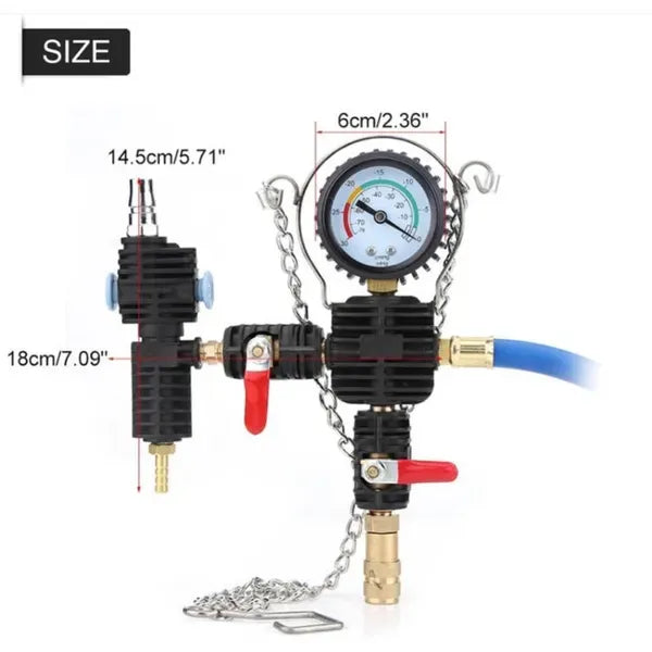 Cooling System Vacuum Fill & Bleed Tester Leak Detection Kit Universal Radiator Adapter