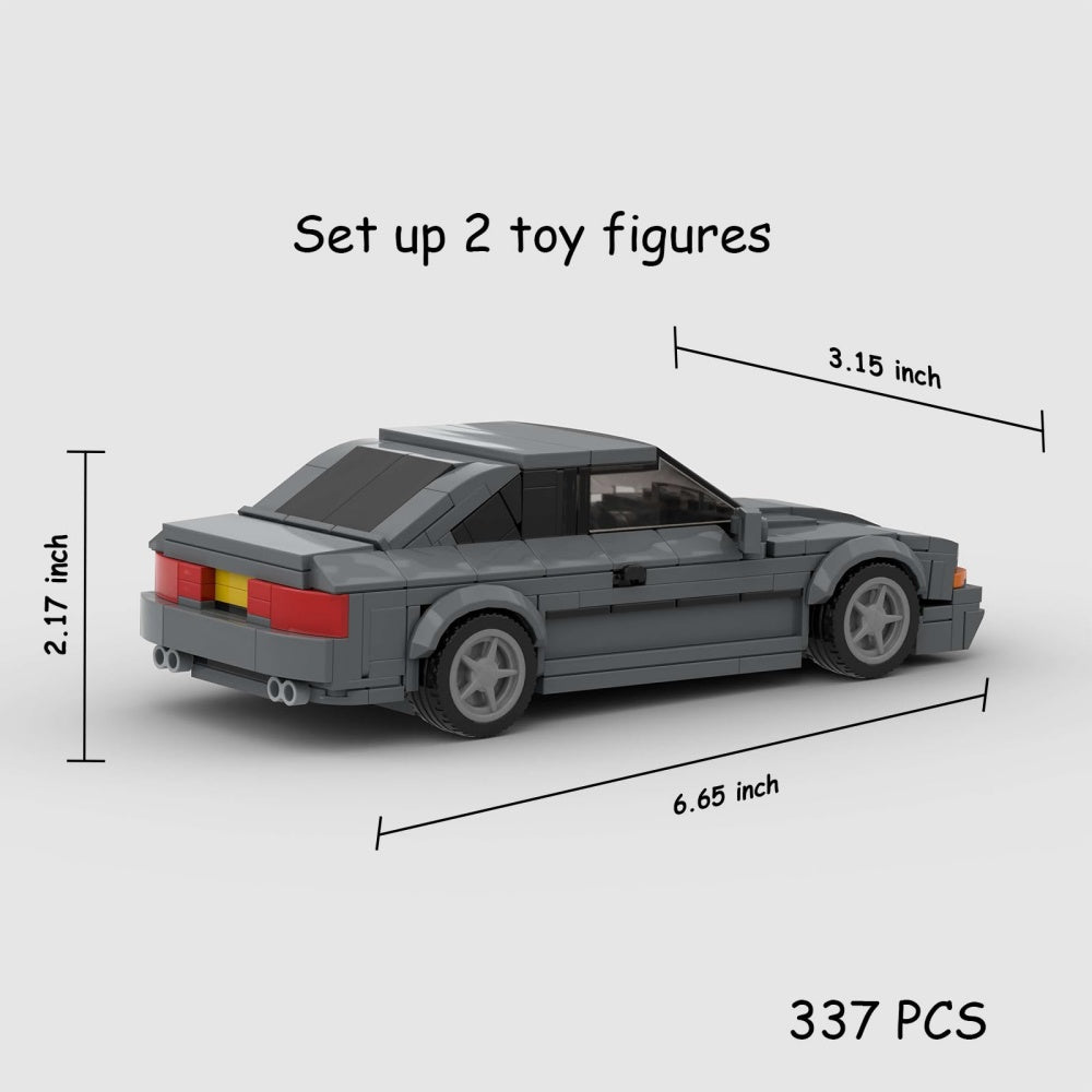 337PCS Gray Classic Sports Car Building Blocks, Retro Coupe Vehicle Model Kit Toy For Kids And Adults,Collectible Car Gift