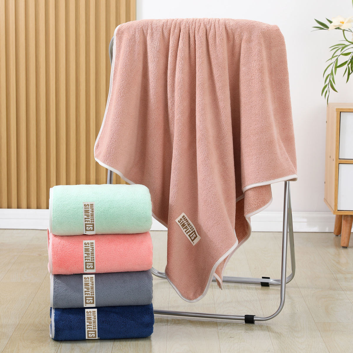 Class A Coral Fleece Bath Towel Soft Skin-friendly Highly Absorbent And Lint-free