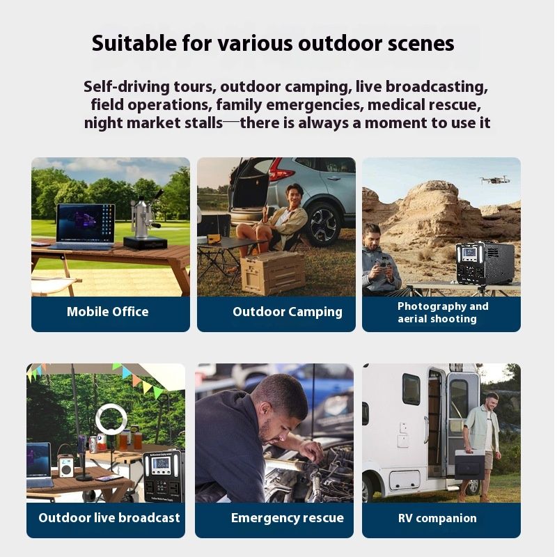 Solar Outdoor Mobile Power With Socket Portable Emergency Supply