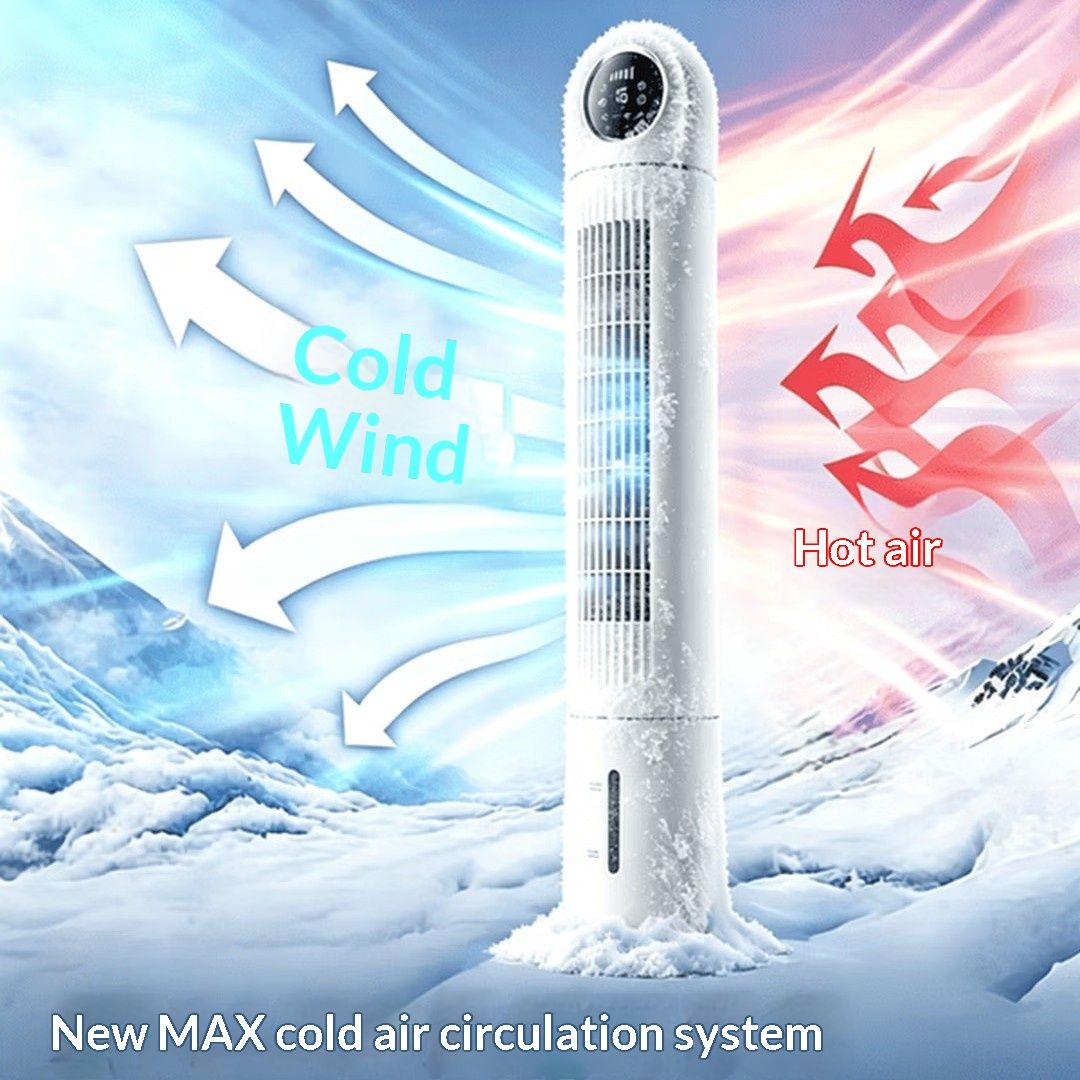 Household Silent Bladeless Fan With Smart AI Voice Control
