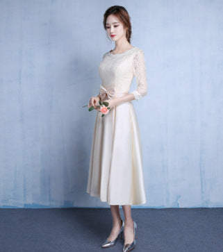 New Long-sleeved Wedding Bridesmaid Dress