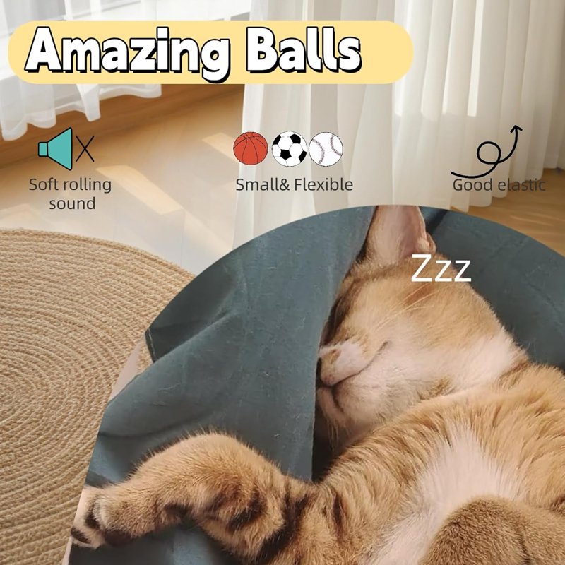 Cat Toys, Self-entertainment Balls, Feather Bouncy Balls, Cat Toys, Cat Self-entertainment And Boredom Relief, Dog Interactive Toys, Pet Supplies