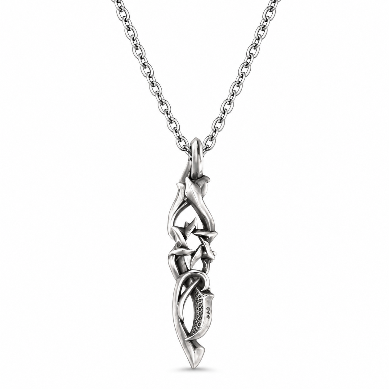 Antique Twisted Knot Pentagram Openwork Pendant Necklace For Men Women, Copper Plated Silver Vintage Gothic Celtic Biker Street Punk Jewelry Gift
