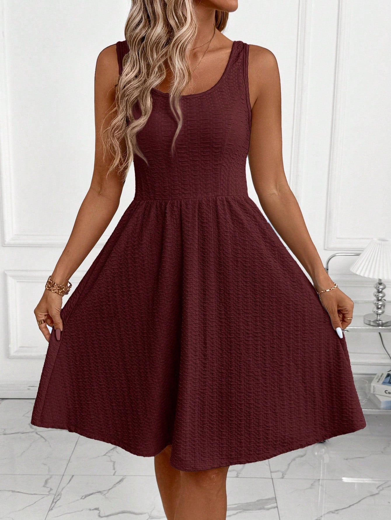 Womens Fashion Sleeveless Vest Dress