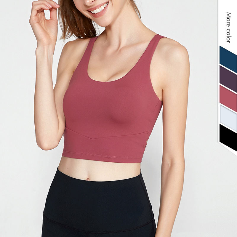 Feel Yoga Sports Bra Female Cross Back Shaping Shockproof Push-up