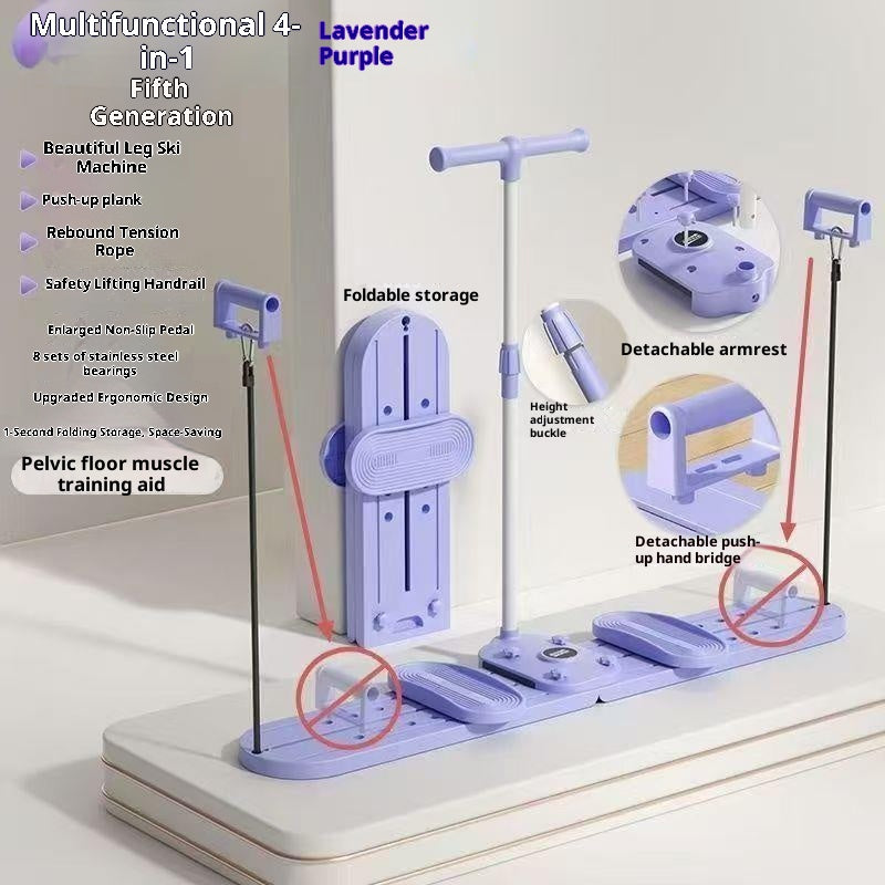 Multifunctional Leg Pelvic Floor Muscle Trainer Skiing Machine Home Mute Fitness Equipment