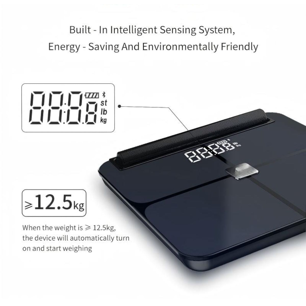 Smart Body Composition Scale, Digital Bluetooth Bathroom Weight And Body Fat Analyzer With App Tracking