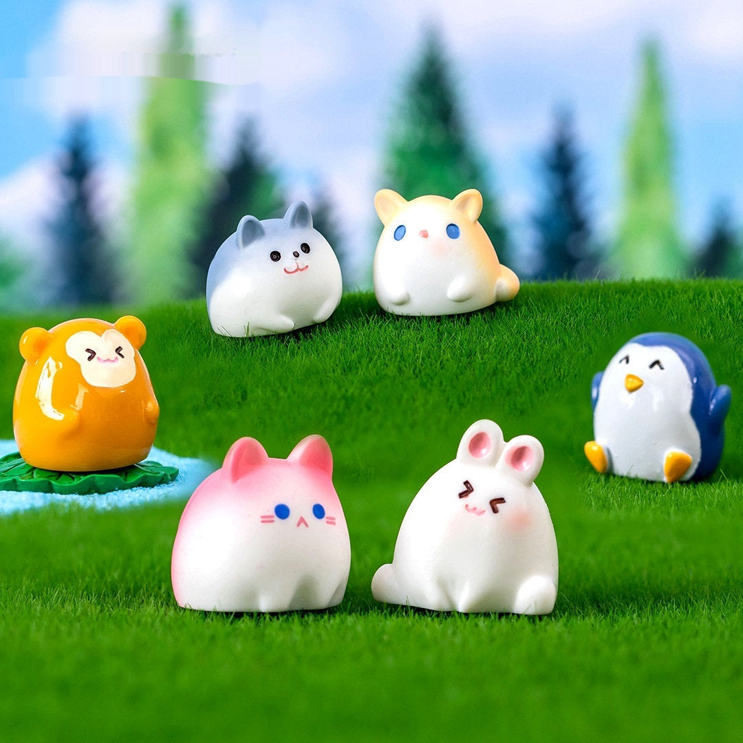 Creative Cute Round Frog Animal Doll Ornaments Accessories Desktop Small Ornaments