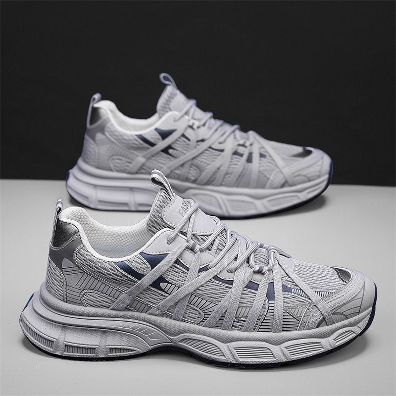2026 New Fashion Breathable Versatile Casual Shoes For Men, Chunky Sole Mesh Sneakers, Casual Footwear For Teens