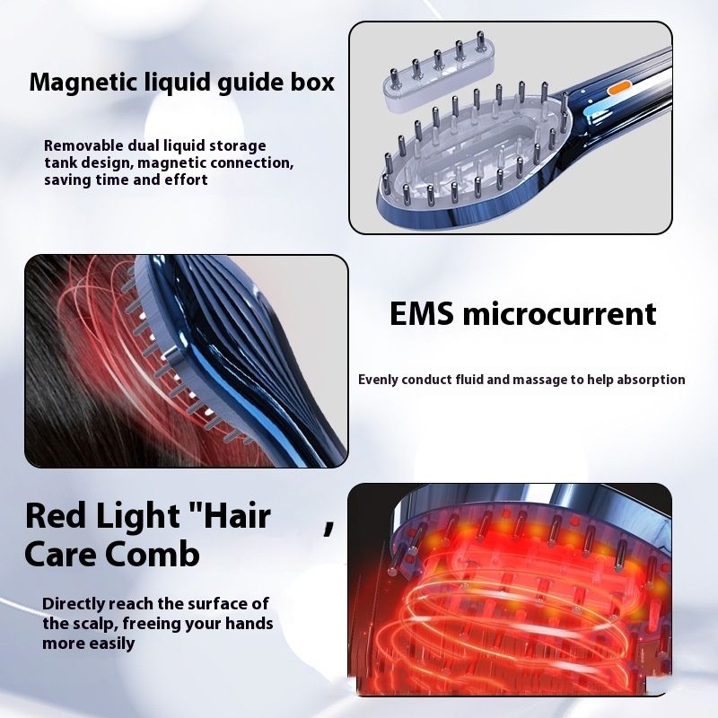 Red Light Hair Care Comb Anti-hair Head Massage Comb
