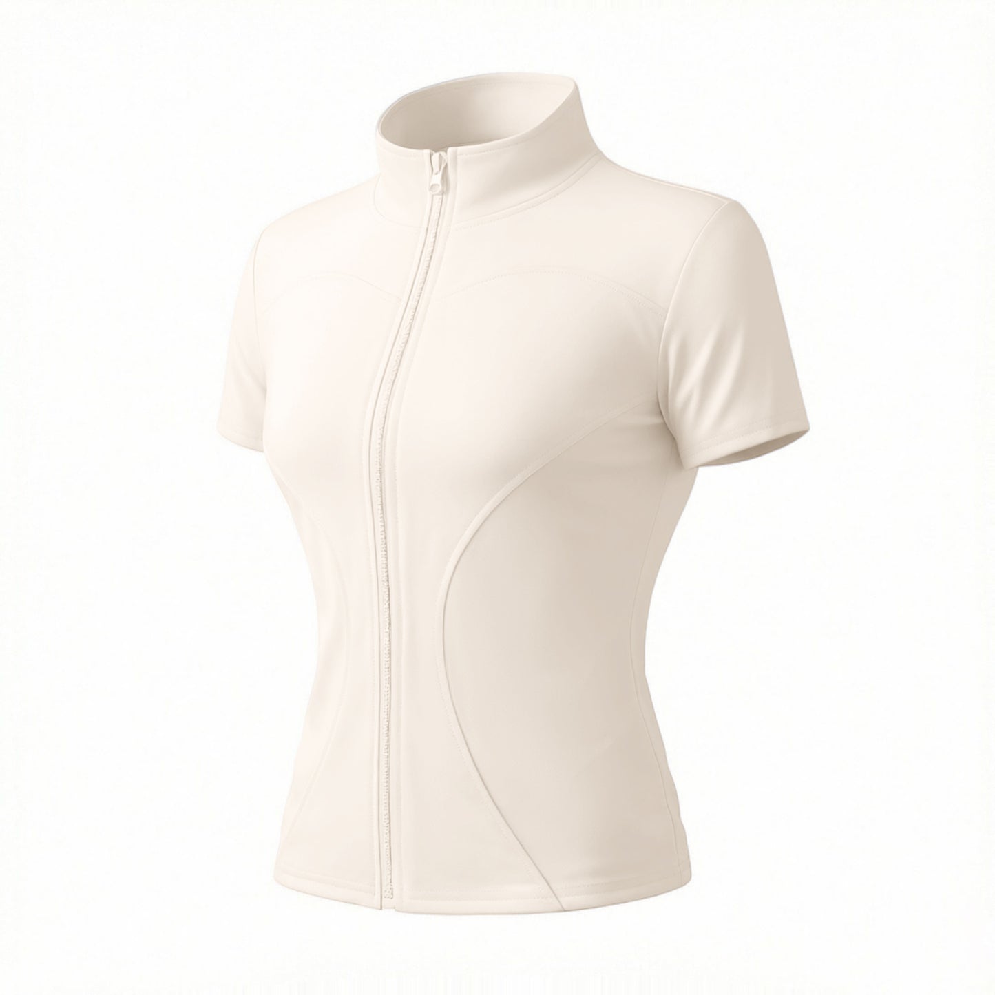 2026 Summer New Style Nude-Feel Short-Sleeved T-Zipper Fitness Clothing Women's Cycling Clothing Outdoor Sports Yoga Training Tops
