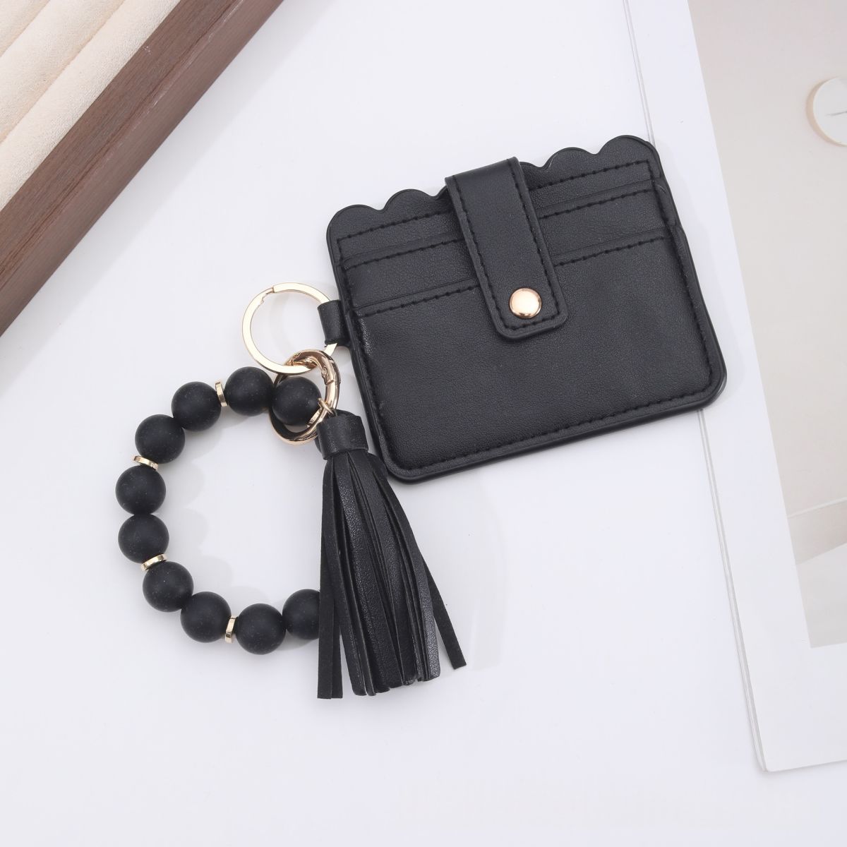Silicone Bead Bracelet Cardholder Food-grade