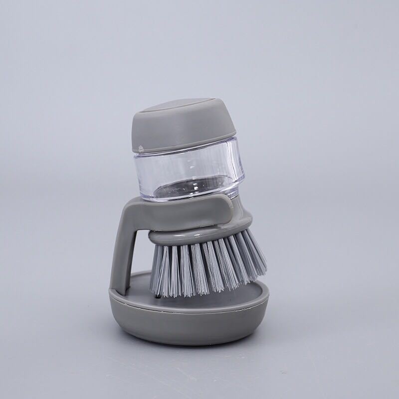 Soap Dispenser Dish Brush Palm Brush Scrub Brush Equipped With Storage Bracket And Drainage Base,Easy To Clean Kitchen Utensils And Sink, For Cleaning Pan, Pot, Sink