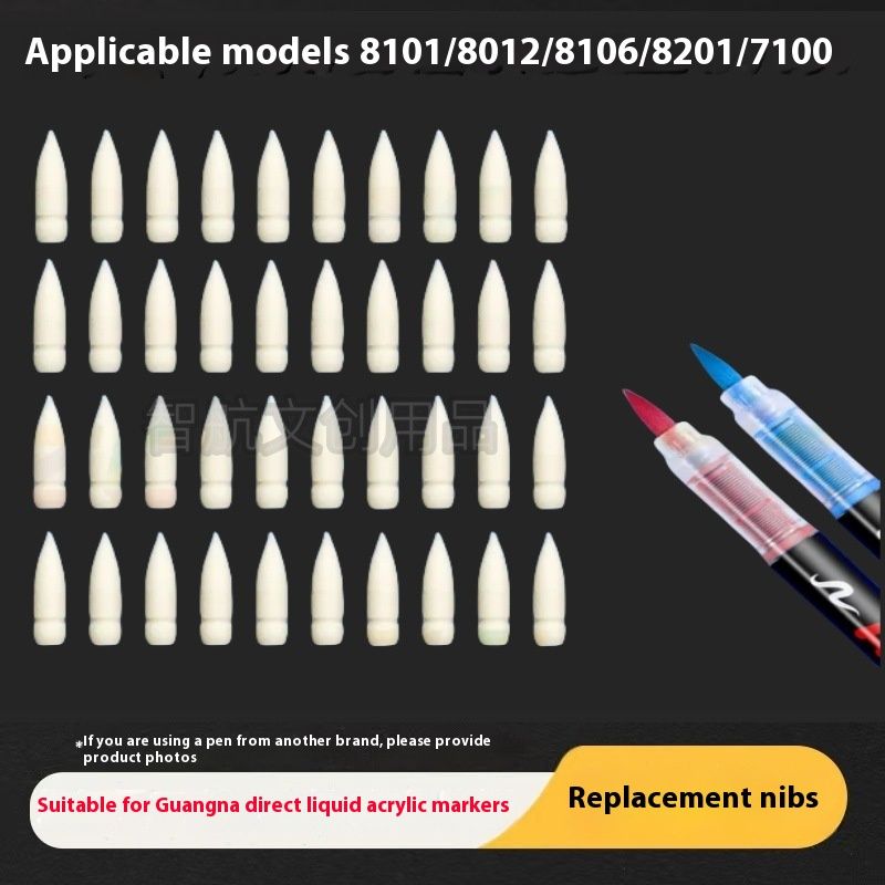 Straight Liquid Acrylic Marker Pen Accessories Soft Nib Replacement Marker Pen Tip
