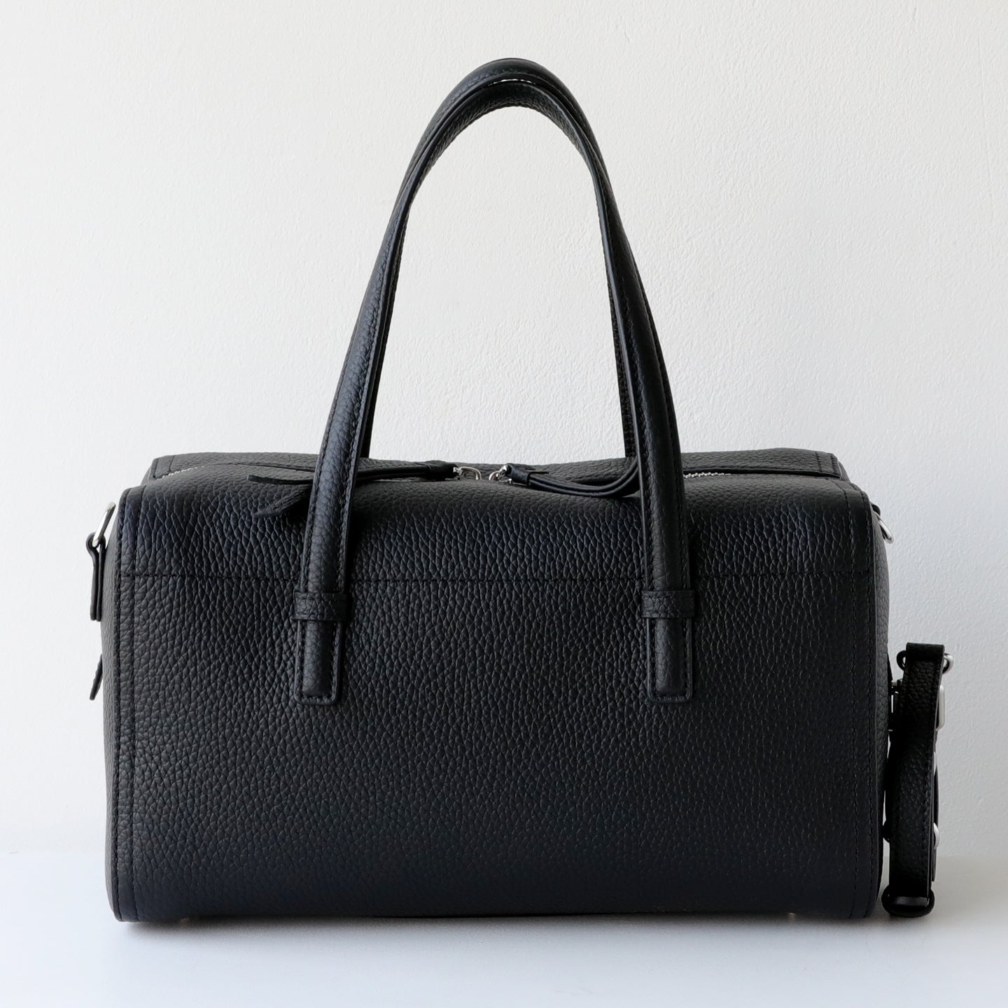 Korean-style Minimalist First-layer Cowhide Boston Pillow Bag