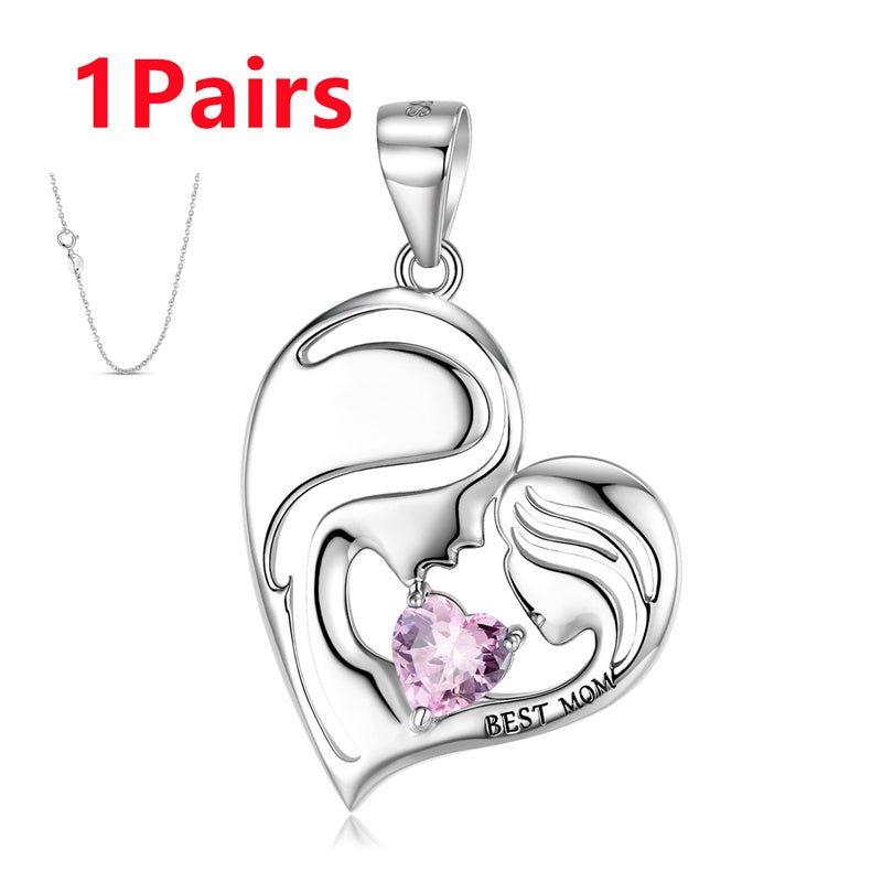 S925 Sterling Silver Best Mom Necklace Mother's Day Series Necklace