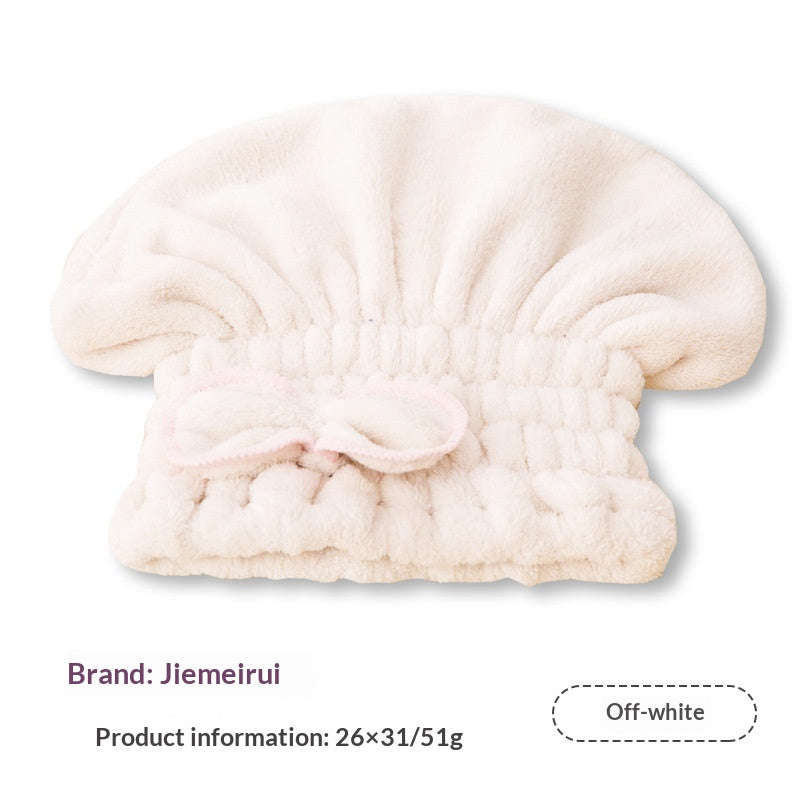 Cute Korean-style Water-absorbent Hair-drying Towelbath Cap