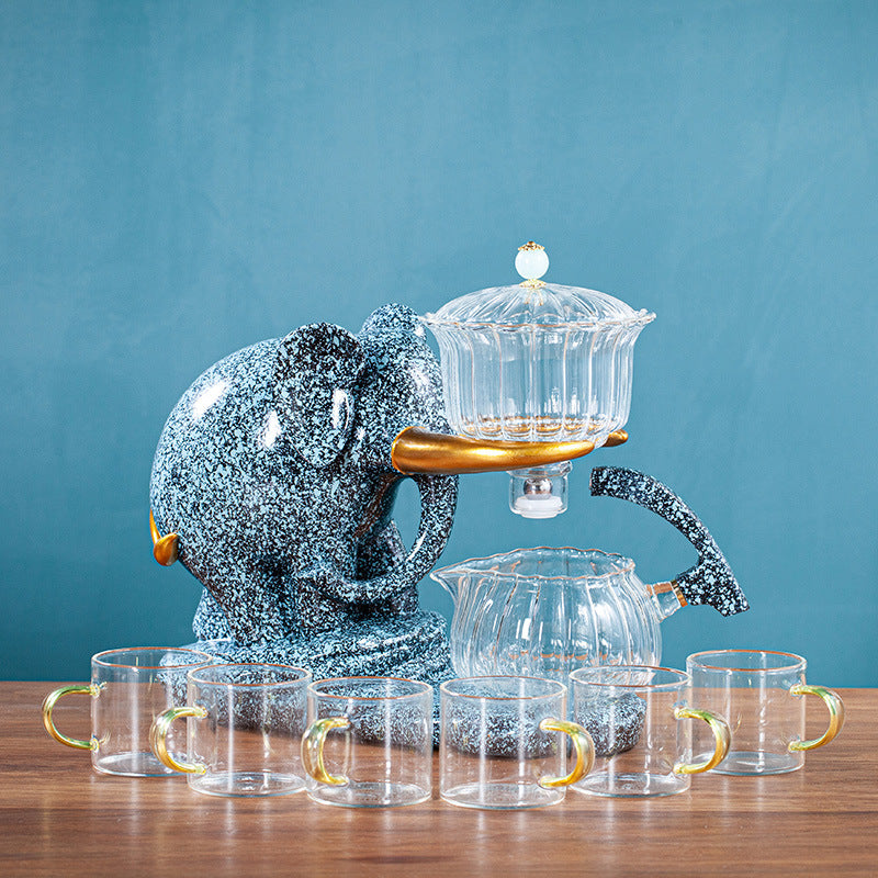 Glass Kung Fu Tea Set Home Jixiang Lazy Automatic Tea Set Office Tea Infuser Company Activity Gifts