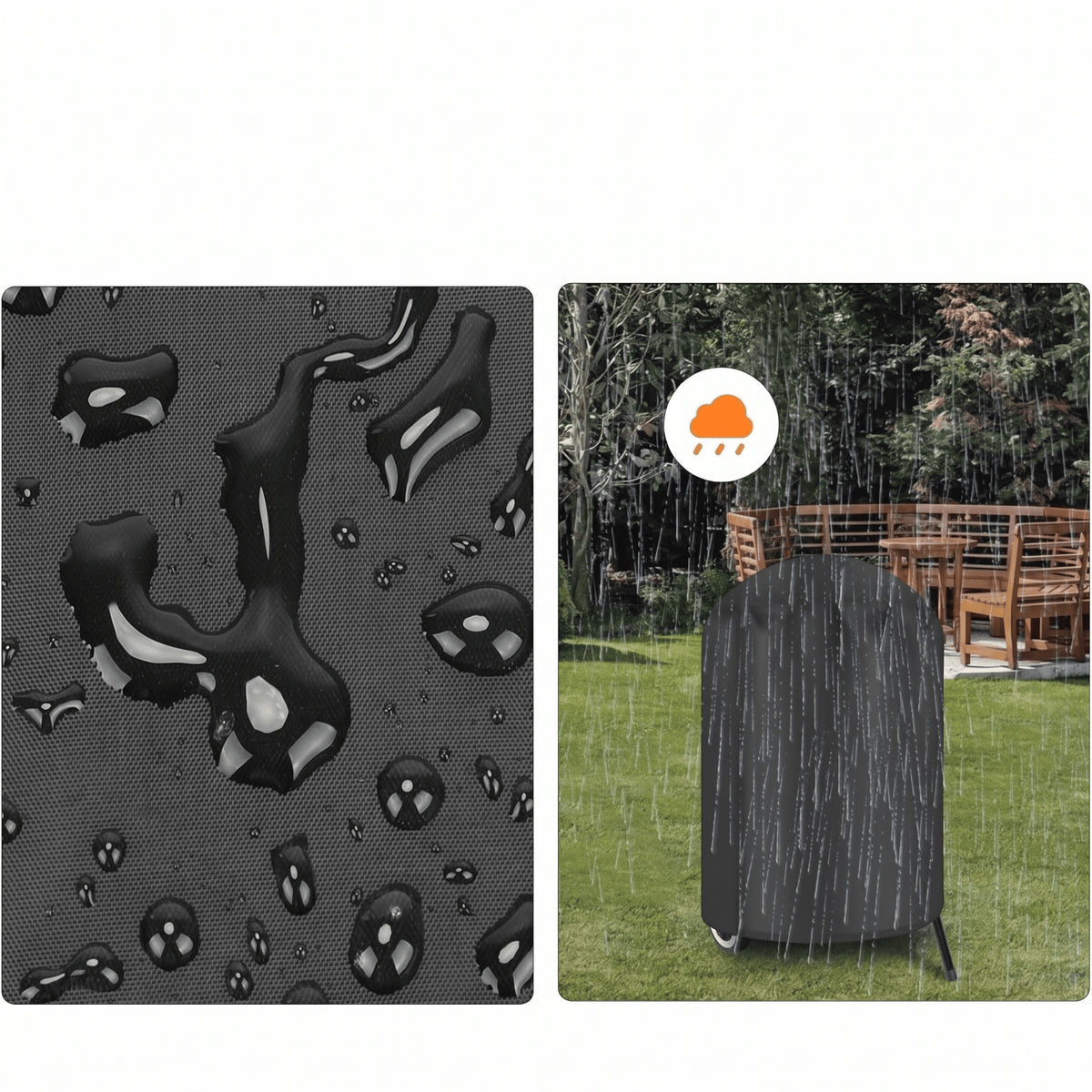 71×73 Cm Black Cover For Outdoor Grill, Storage Cover For Patio And Garden, Cover For Grill Accessories