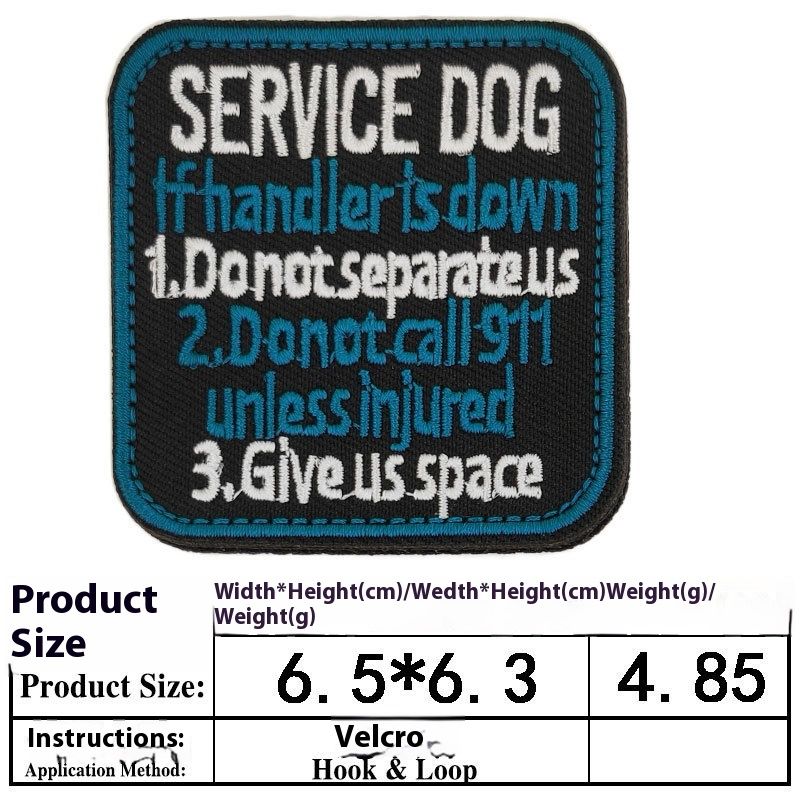 Pet Dog Accessories Embroidered Velcro New Pet Clothing Decorative Sticker Computer Embroidery Chapter