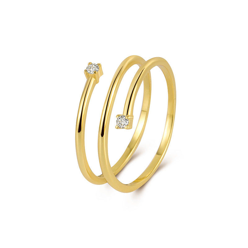 Women's Korean-style Ins Special Interest Light Luxury Ring 925 Sterling Silver