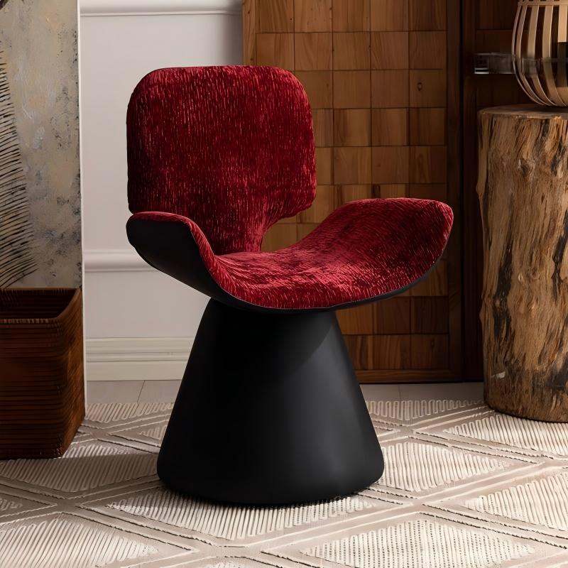 Light Luxury Dressing Stool, Bedroom Dressing Stool, 360 Swivel Chair, Red Black Home Dressing Room, Women's Dressing Table Swivel Chair