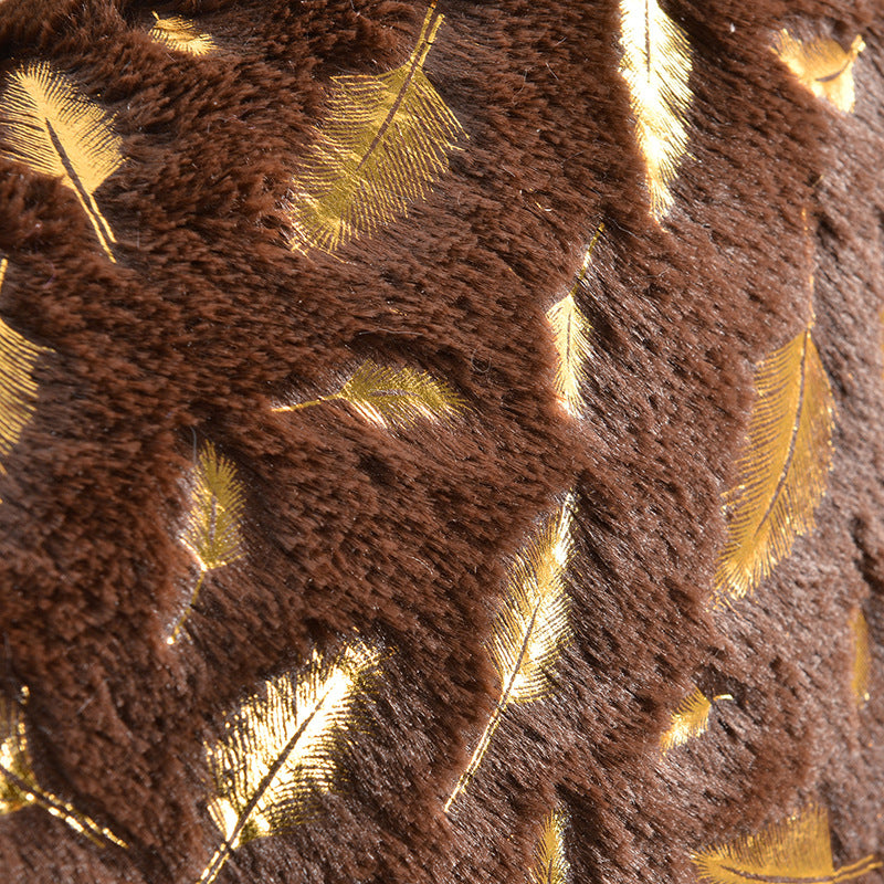 Short-pile Gold-stamped Gift Cushion For The Sofa