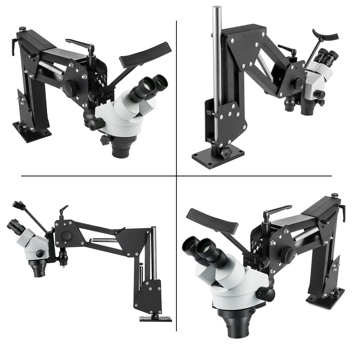 Micro Inlaid Mirror Multi-Directional Microscope With Spring Bracket Multi-Directional Micro-Setting Microscope Microscope Gem Diamond Setting Machine With Stand Jewelry Tools 7X-45X