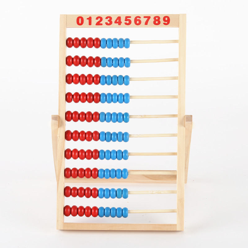 Wooden Ten Speed Standing Abacus Early Education Calculation Frame Educational Toys