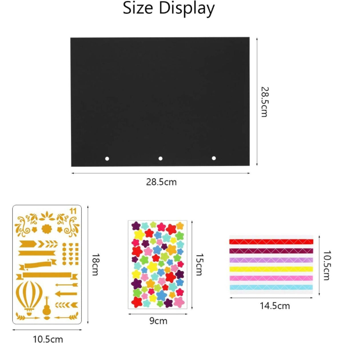 DIY Scrapbooking Paper Album, Creative Craft Set With 24 A4 Album Pages, 3 Sheets Of Stickers & 2 Stencils, Versatile Materials For Photo Albums, Diaries & Creative Projects—Party Decor