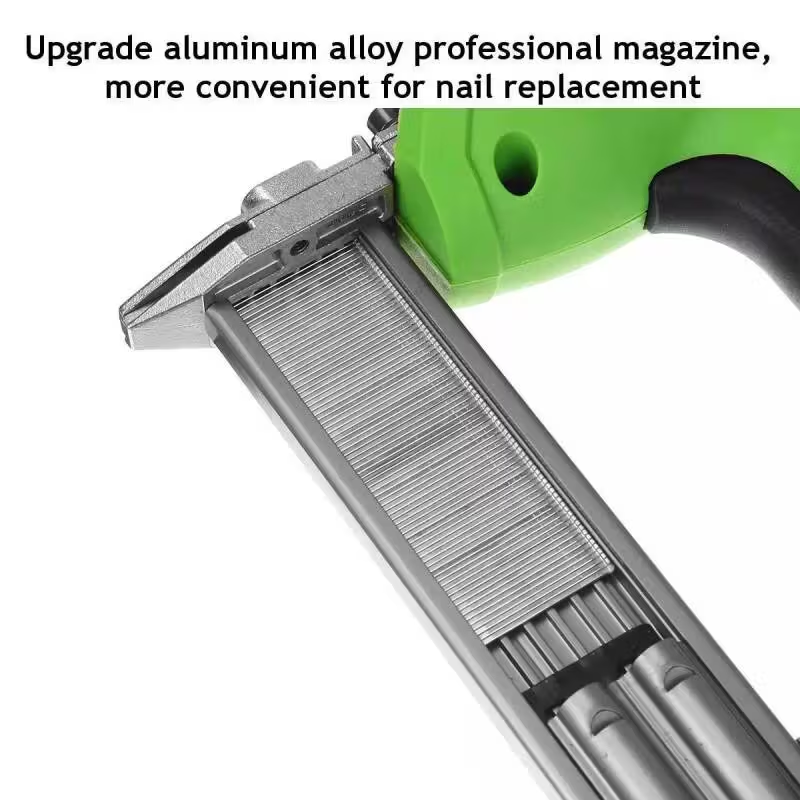 1800W Electric Heavy Duty Stapler Nailer - High Power Nail Gun For Carpentry With 1000 Nails Building Supplies