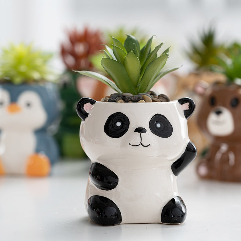 Cartoon Succulent Flower Pot Creative Home Gardening Planter