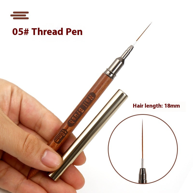 Wooden Rod Cable Painted Blooming Nail Beauty Line Drawing Pen