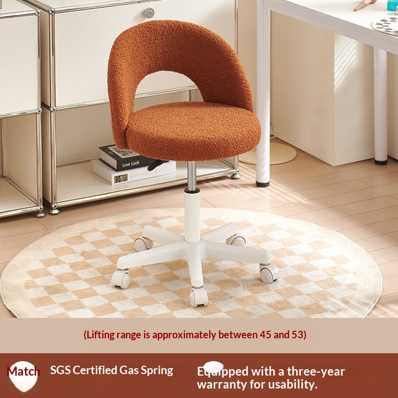 Fleece-lined Computer Chair For Girls Bedrooms