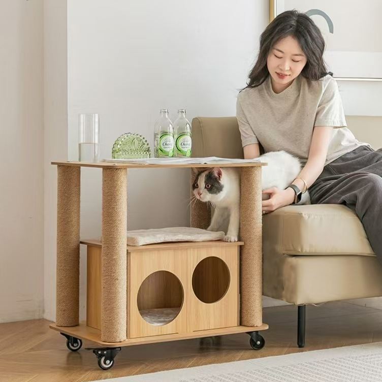 Human Pet Coffee Table Cat Bed Sofa Coffee Table Furniture For Shared Use By Humans And Cats