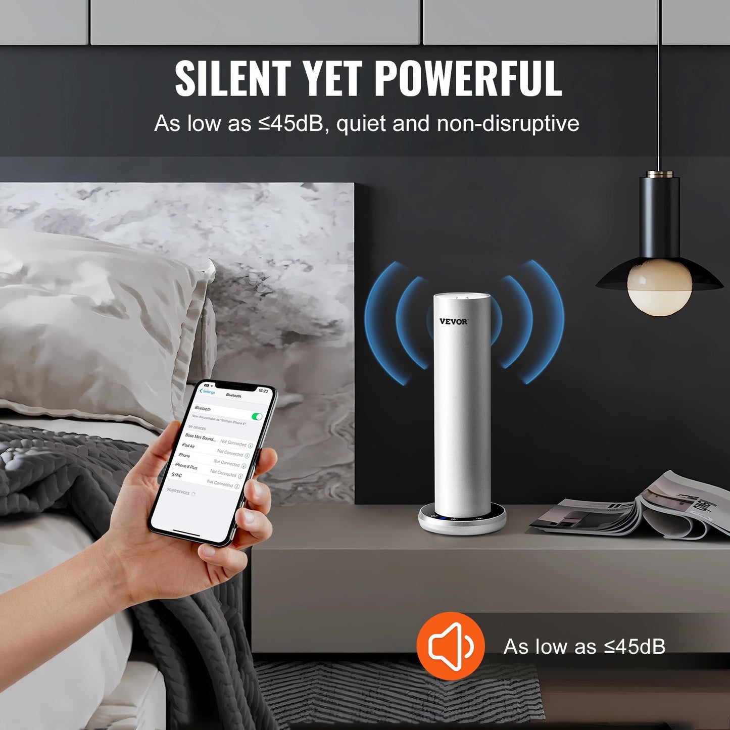 Duftluftmaschine Für Zuhause, 120 Ml Bluetooth Smart Kaltluftdiffusor, 93,4 M² Wasserloser Duftluftdiffusor Für Ätherische Öle, Bodenstehende Aromatherapiemaschine Für Spa, Yoga, Zuhause, Büro,