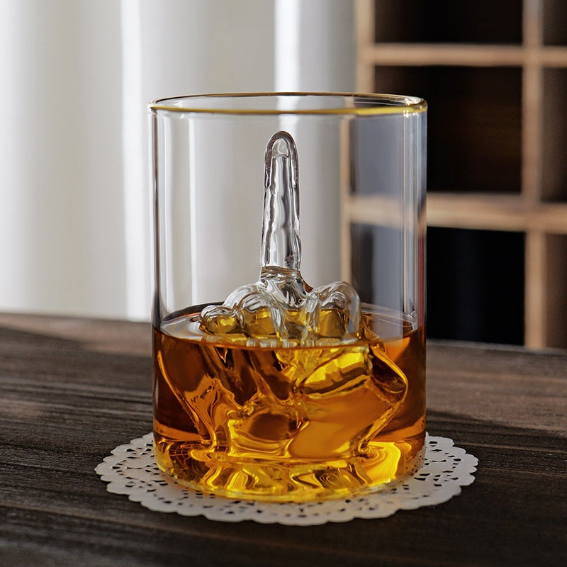 Best-selling Middle-finger Wine Glass High-borosilicate Indoor Decorationfactory Direct Shipping