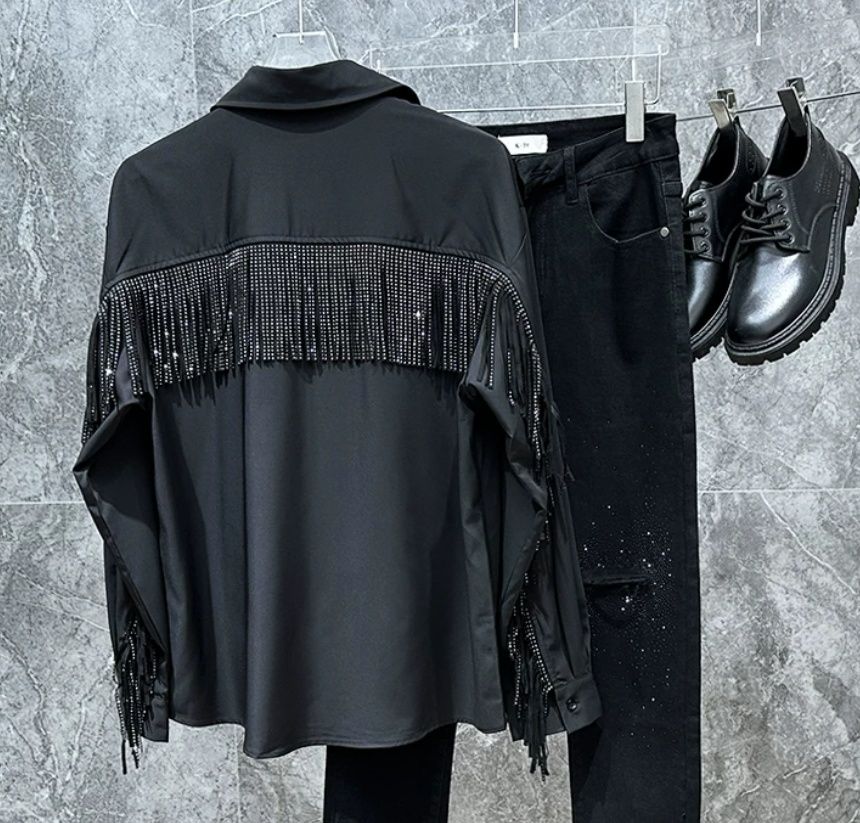 Korean-style Tassel-design Trendy Shirt