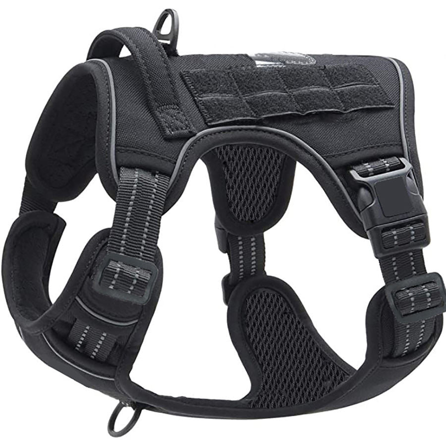 Outdoor Pet Vest With Adjustable Mesh Straps And Handle Leash