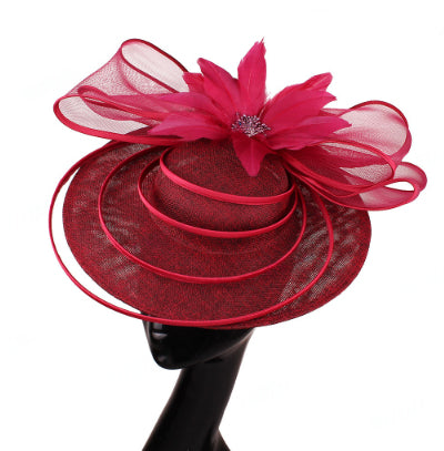 Bridal Hair Accessory - Feathered Fascinator for Wedding Banquets Parties and Photo Shoots