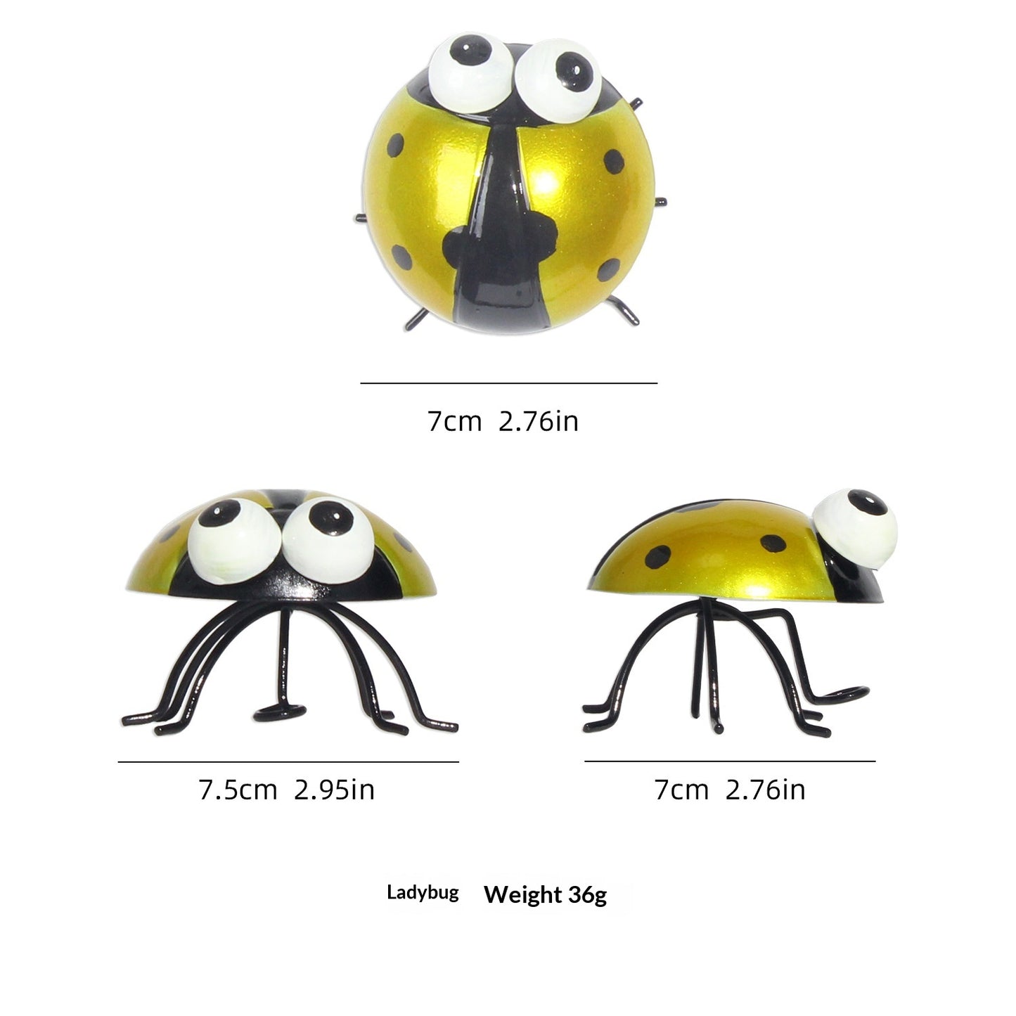 Wrought Iron Beetle And Ladybug Wall Decor For Outdoor Courtyards And Balconies