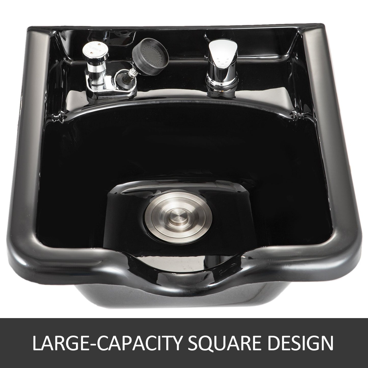 Shampoo Bowl Sink Black ABS Plastic Salon And Spa Hair Sink Beauty Salon Equipment For Hair Stylists