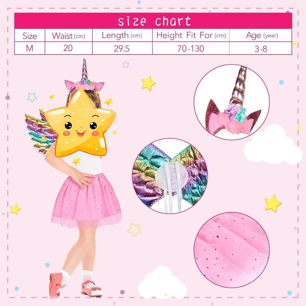 Costume Accessories Set With Headband, Wings, And Dress In Pink And Purple,Costume Accessories For Party And Celebration Decorations, Imaginative Costumes For Special Occasions
