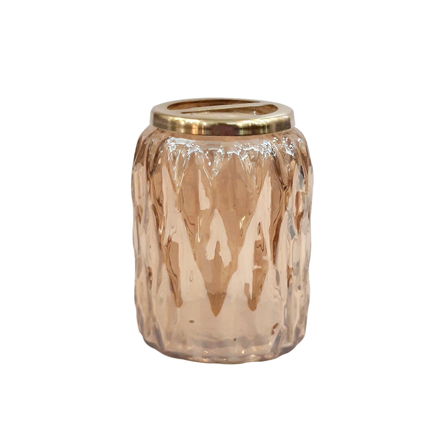 Toothbrush Holder Compact Multi Slot Holder For Toothbrushes, Razors & Makeup Accessories Amber Finish