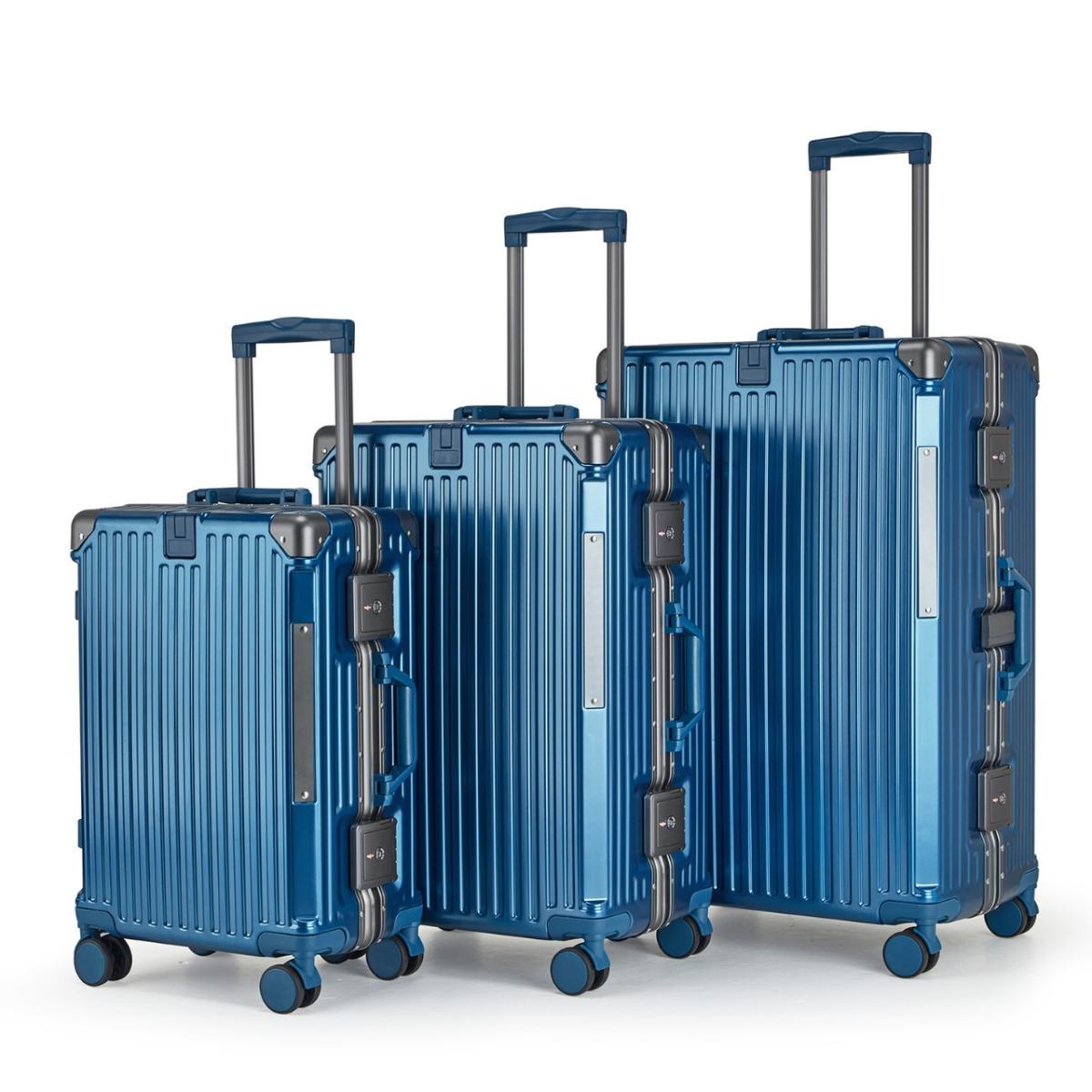 Large-Capacity Aluminum-Frame Rolling Suitcase For Business Travel